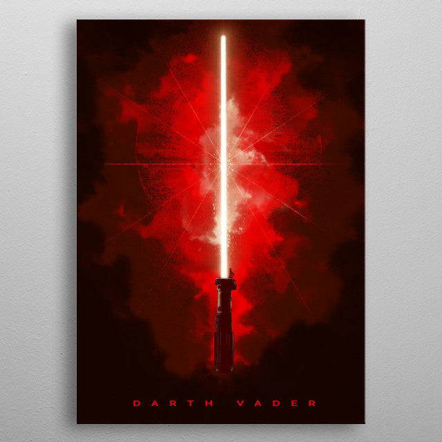 Darth Vader Lightsaber Print On Metal - Nice & Cool