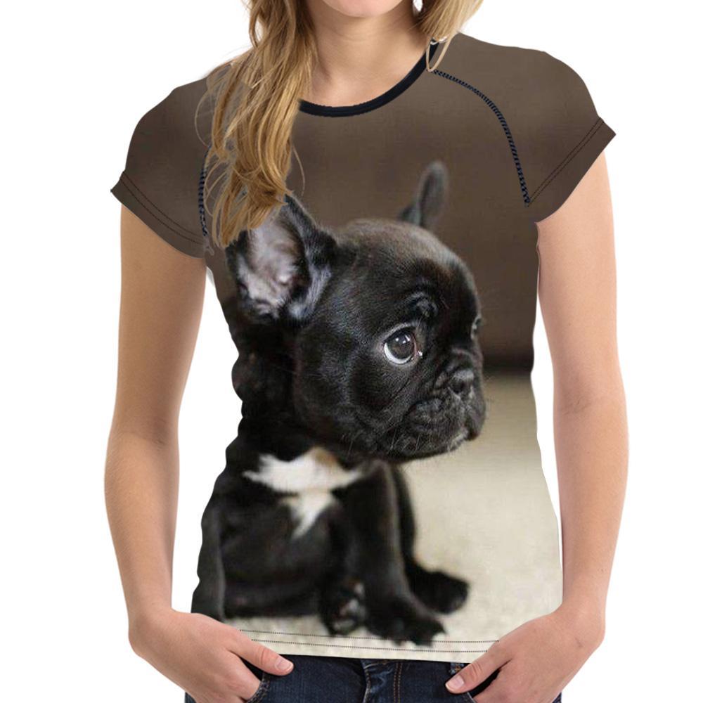 French Bulldog 3D-Print Women's T-Shirt - Nice & Cool