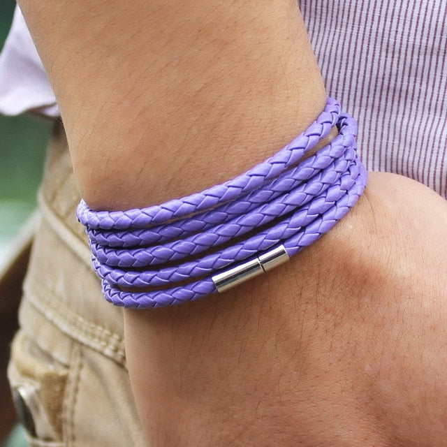 Leather Wrapped Bracelets (10 colors) - Nice & Cool