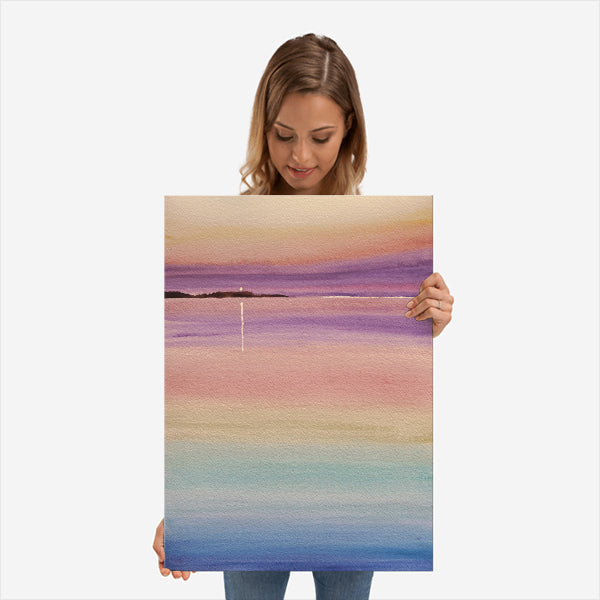 Sherbet Sunset Watercolor