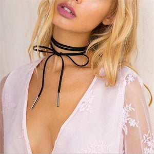 Hot Suede Leather Choker Necklace - Nice & Cool