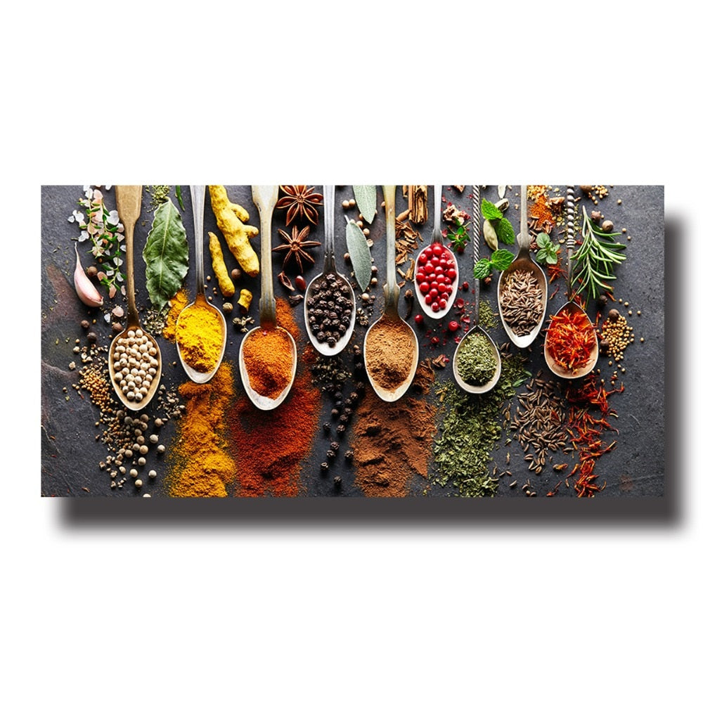 Full Of Spices Canvas Wall Art
