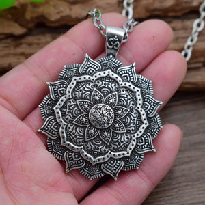 Om & Flower of Life Mandala Pendant Necklace - Nice & Cool