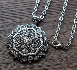 Om & Flower of Life Mandala Pendant Necklace - Nice & Cool