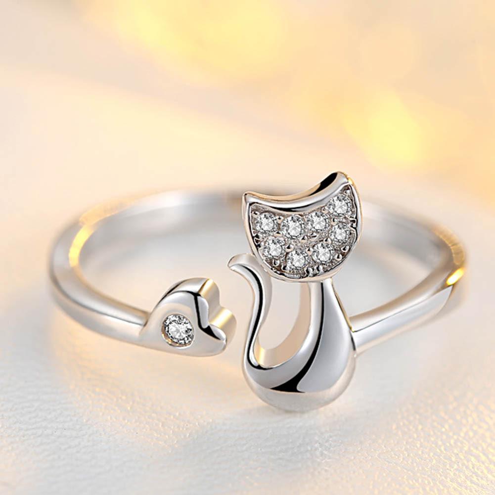 Delicate Cat Silver Ring - Nice & Cool